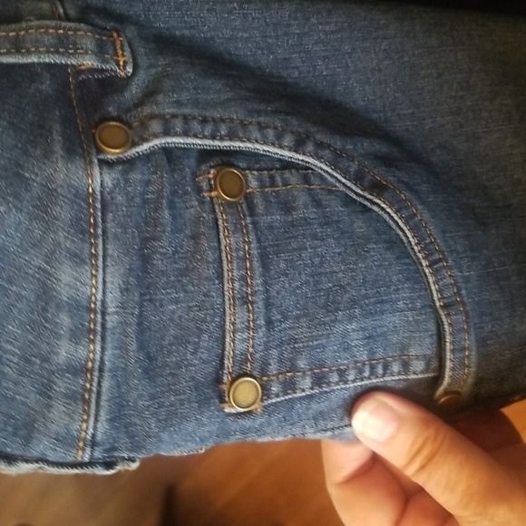 Woman Within Capris Blue 22P - Picture 2 of 4